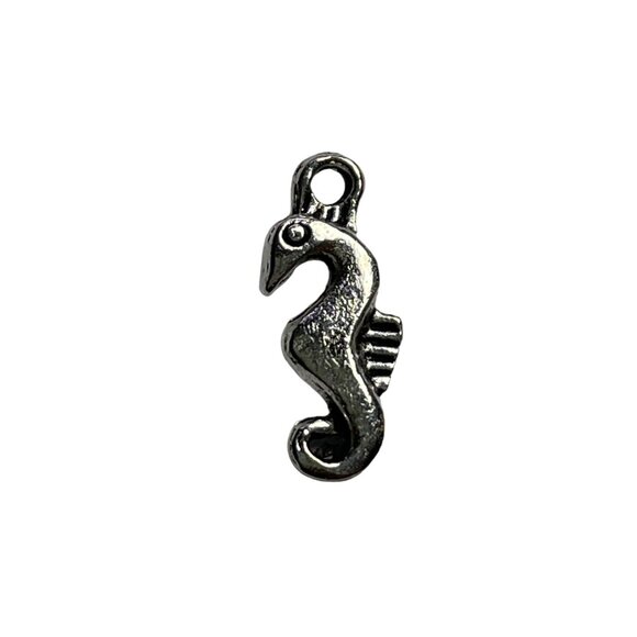 Sea Horse Pendant Silver Tone Charm Bracelet Necklace Jewelry Craft Dangle u c N - Picture 2 of 2
